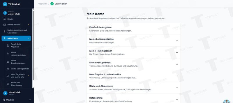 Mein Konto: alle Einstellungen an einem Ort