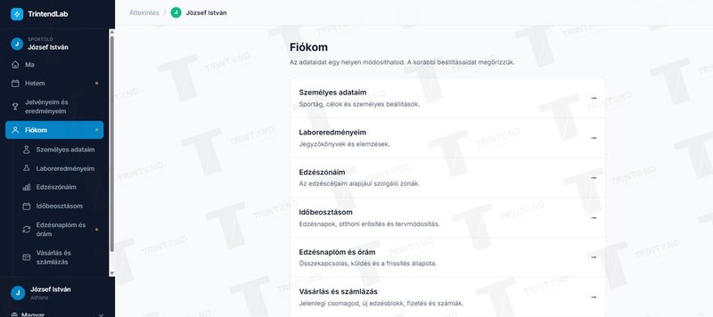 Fiókom: minden beállítás egy helyen